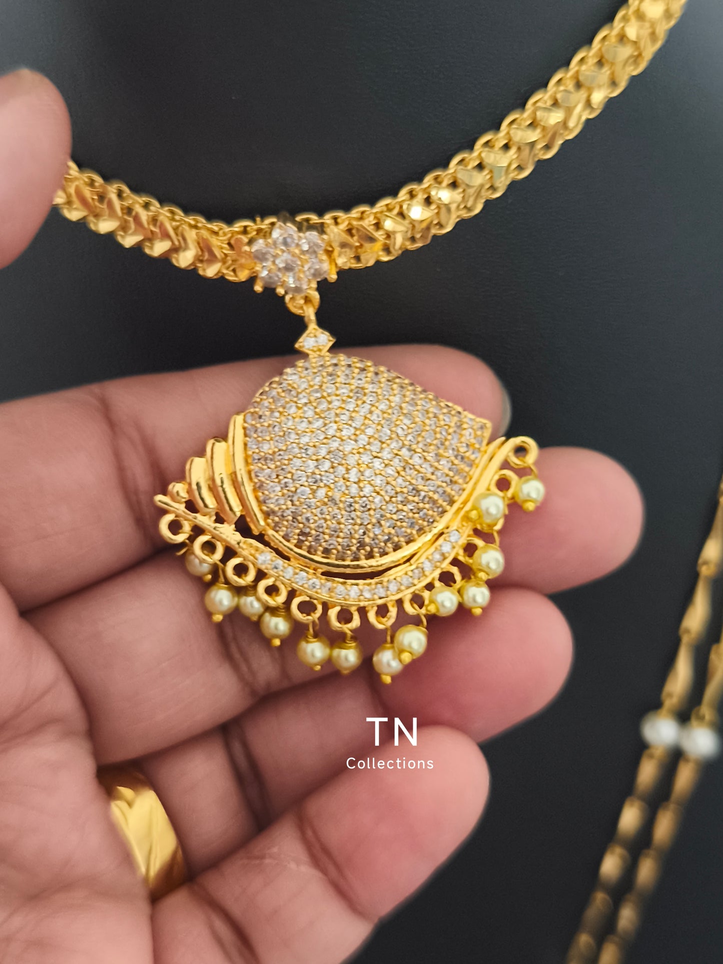 Unique Sangu Design Semi Bridal set