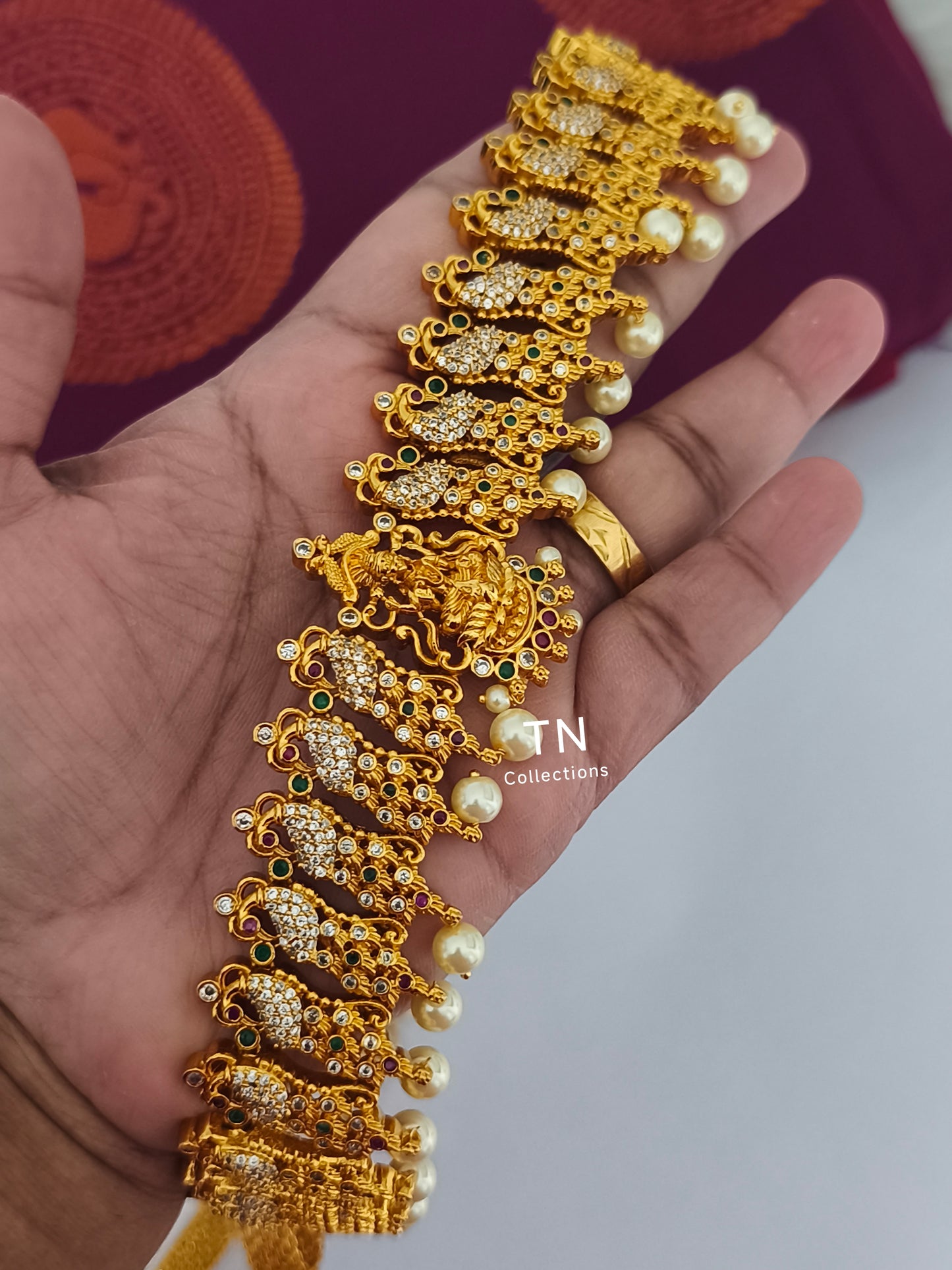 Antique Gold Finish Luxmi hip chain