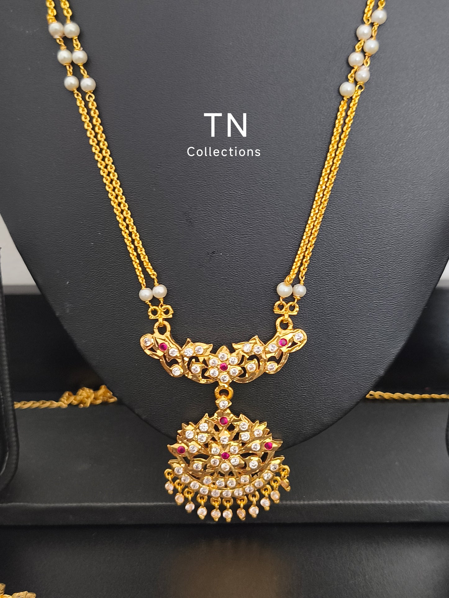 Micro gold plated Traditional Semi Bridal pathakkam Set