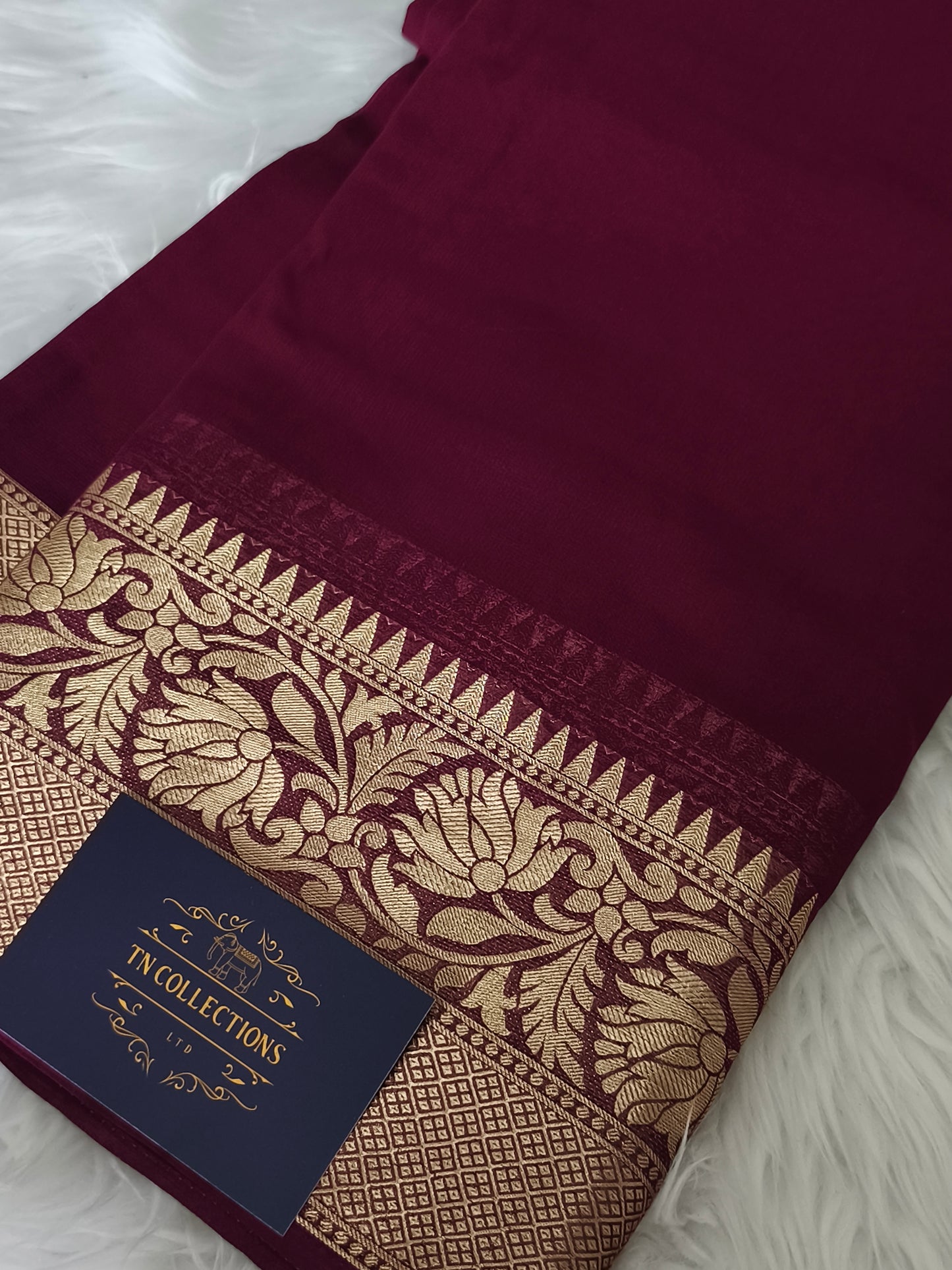 Maroon Soft lightweight Chiffon Sarees