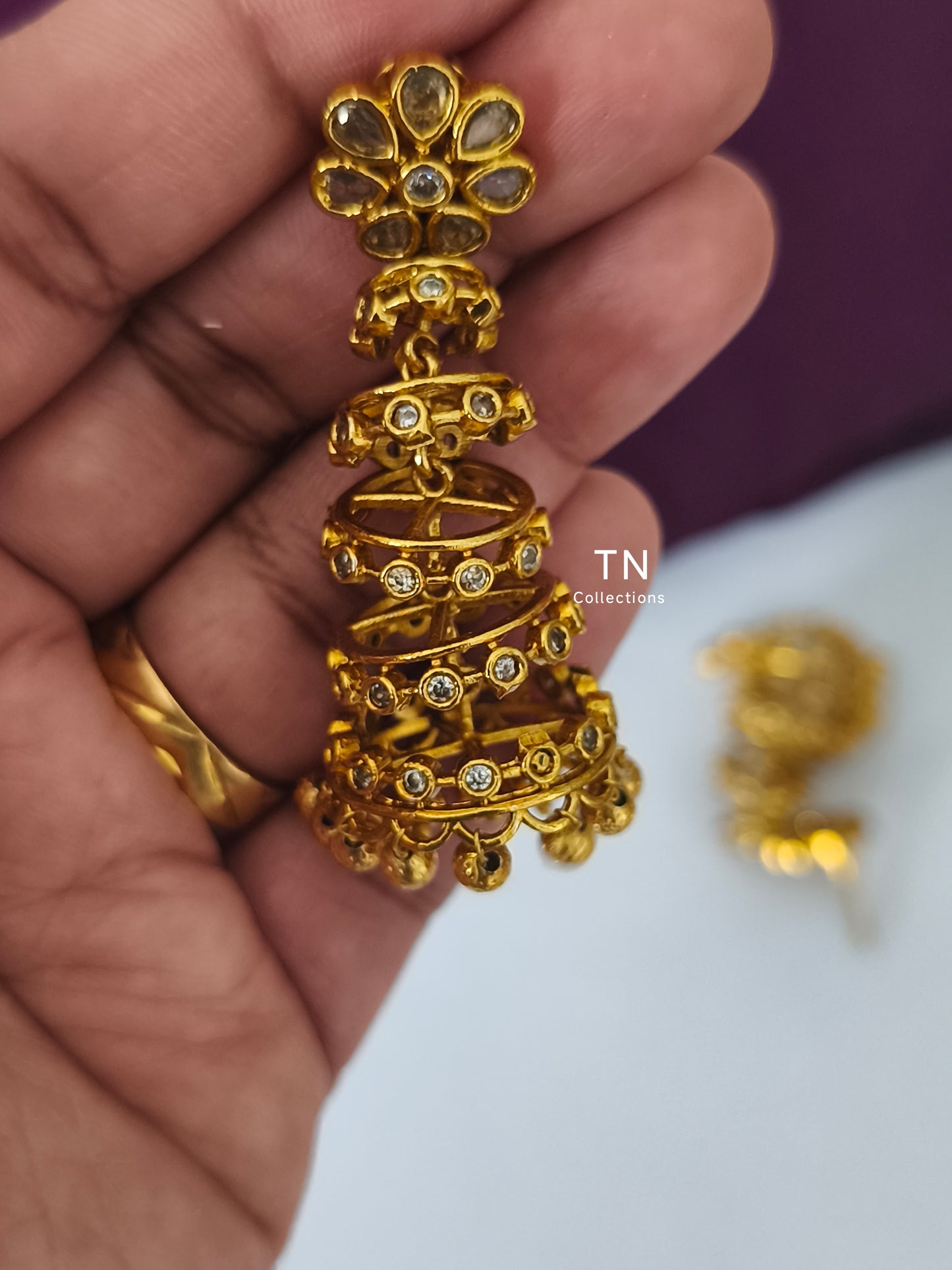 Unique Matte Finish Spiral Earrings