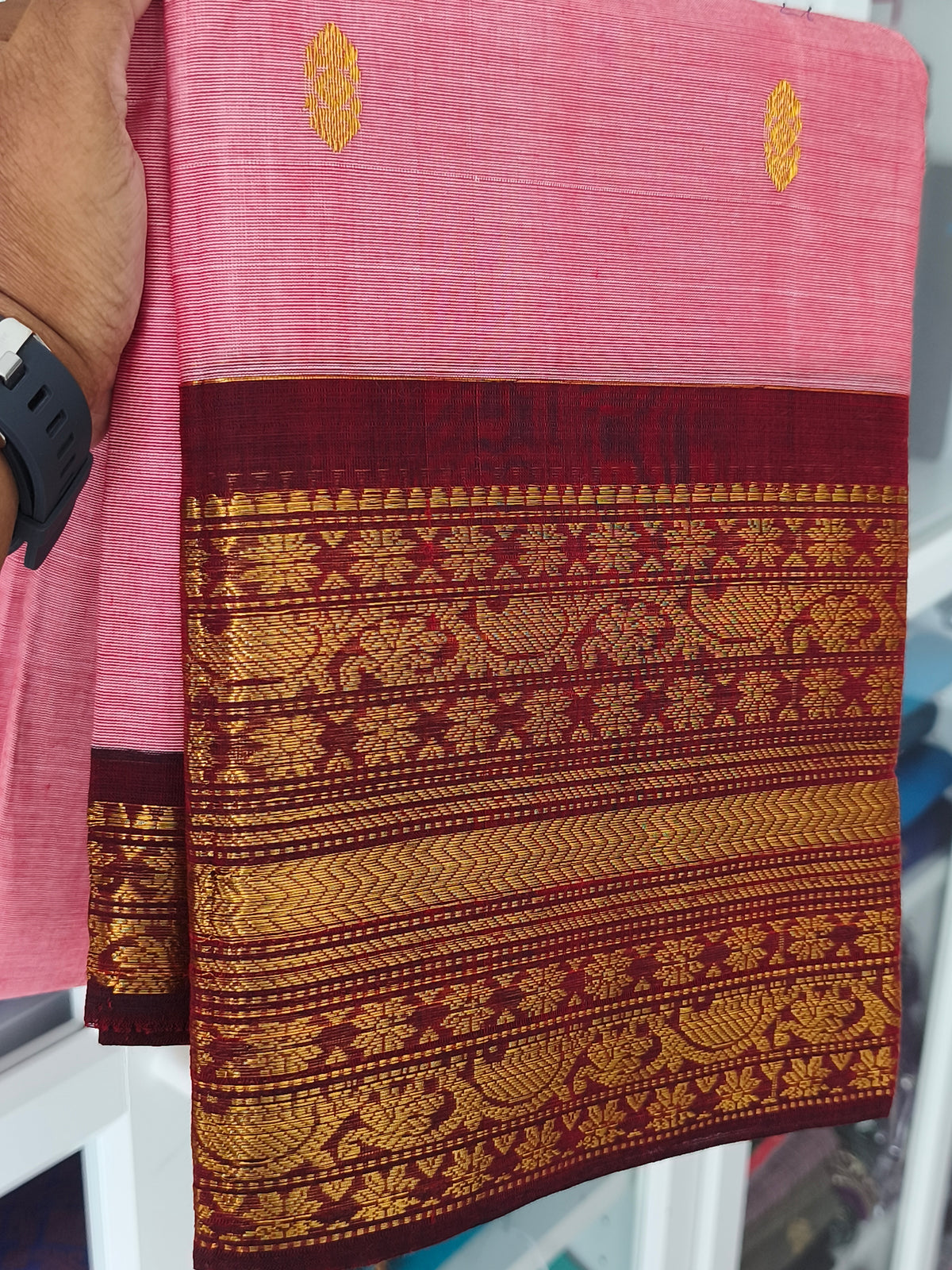 Grand Pure Kanchi Cotton Saree with Rich Pallu