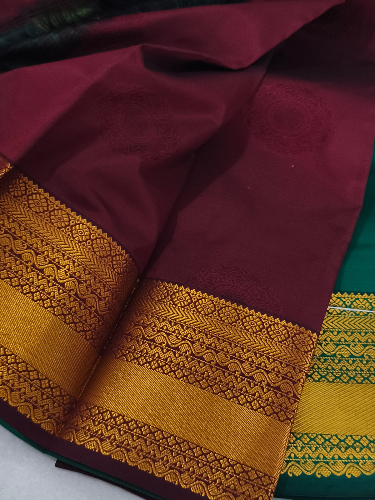 Green Kanchivaram silk saree