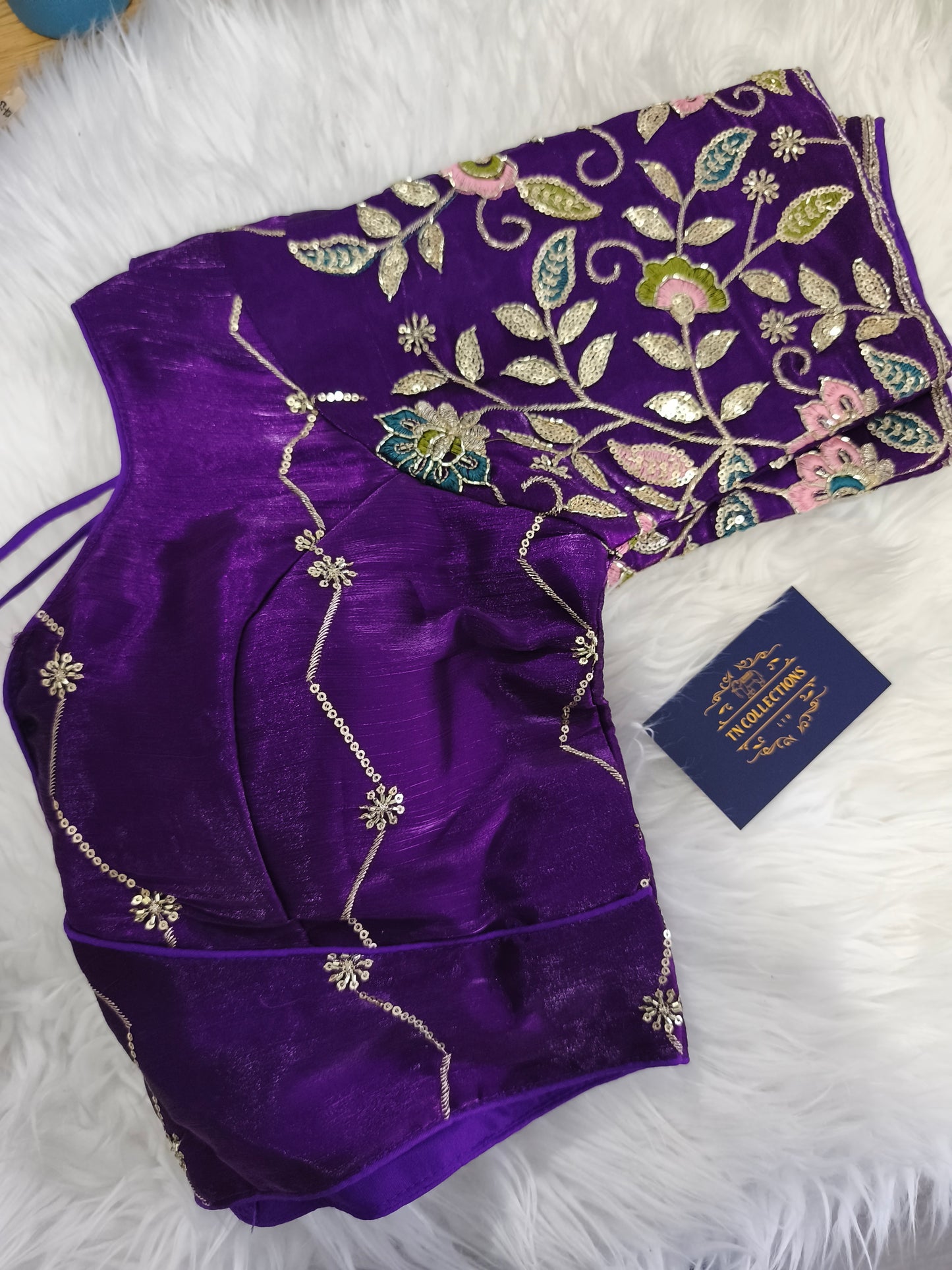 Readymade Saree Blouse(Purple)