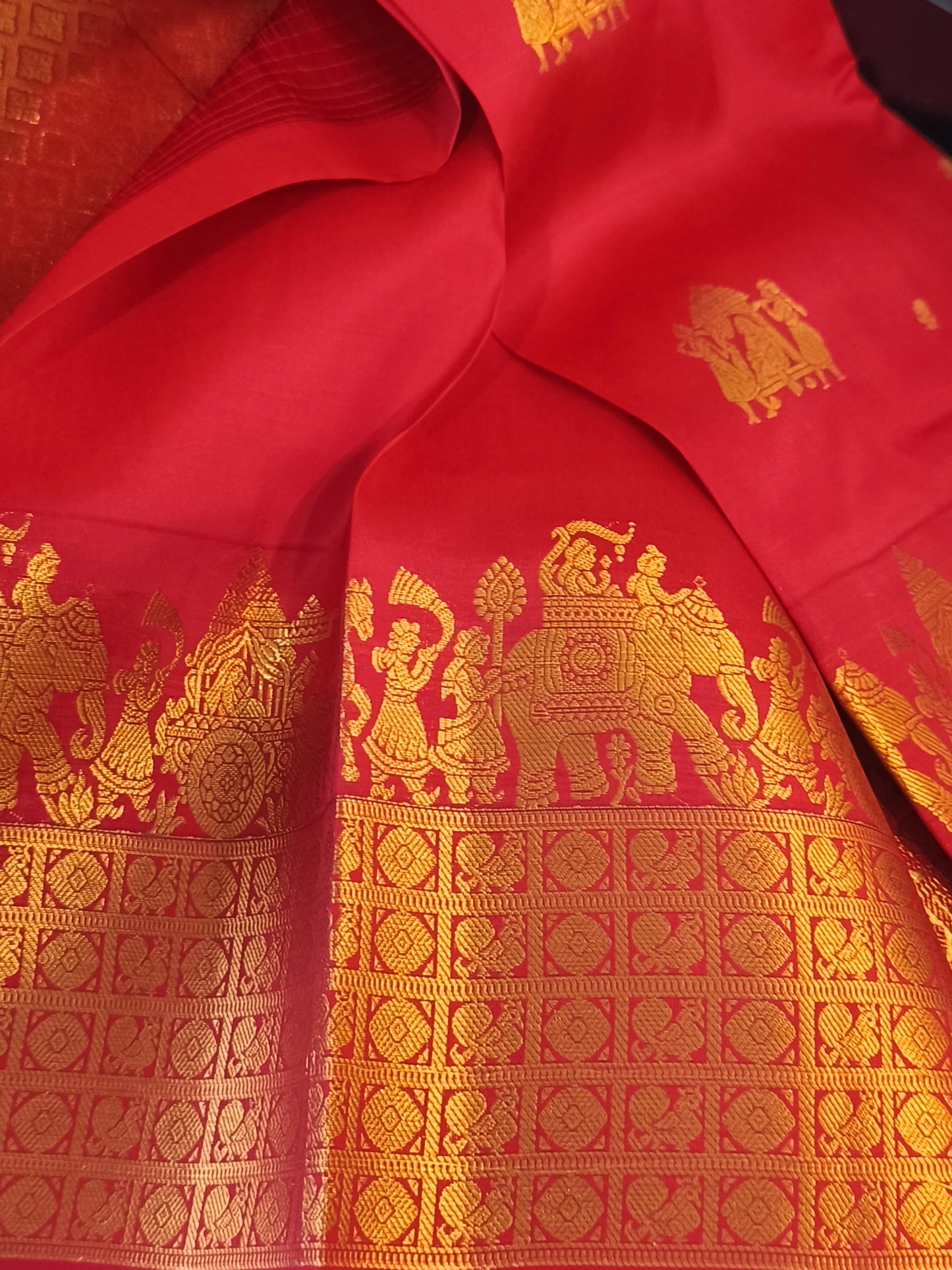 Pure kanchipuram silk saree Pallakku design