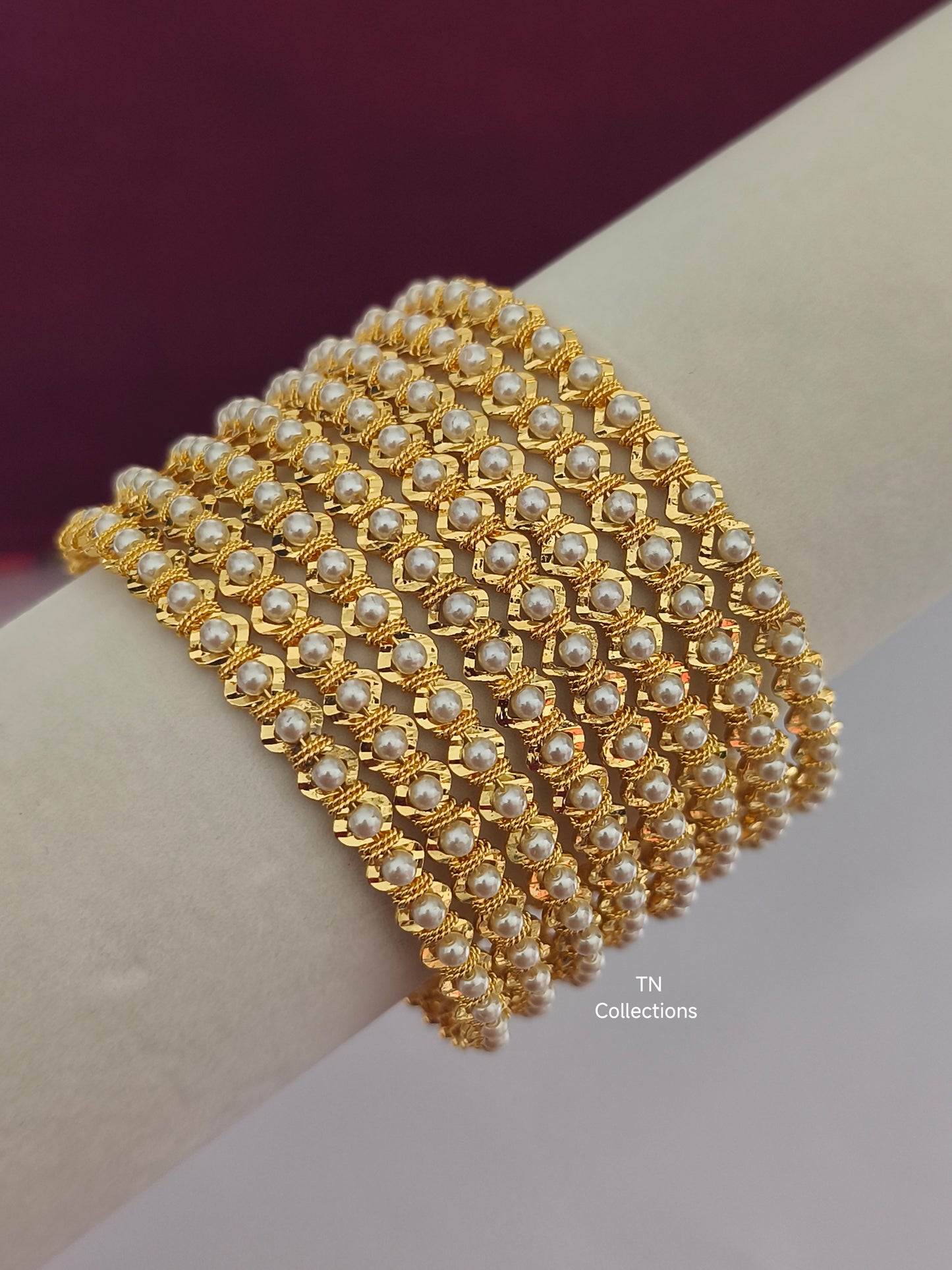 One gram gold plated Beaded Bangles set