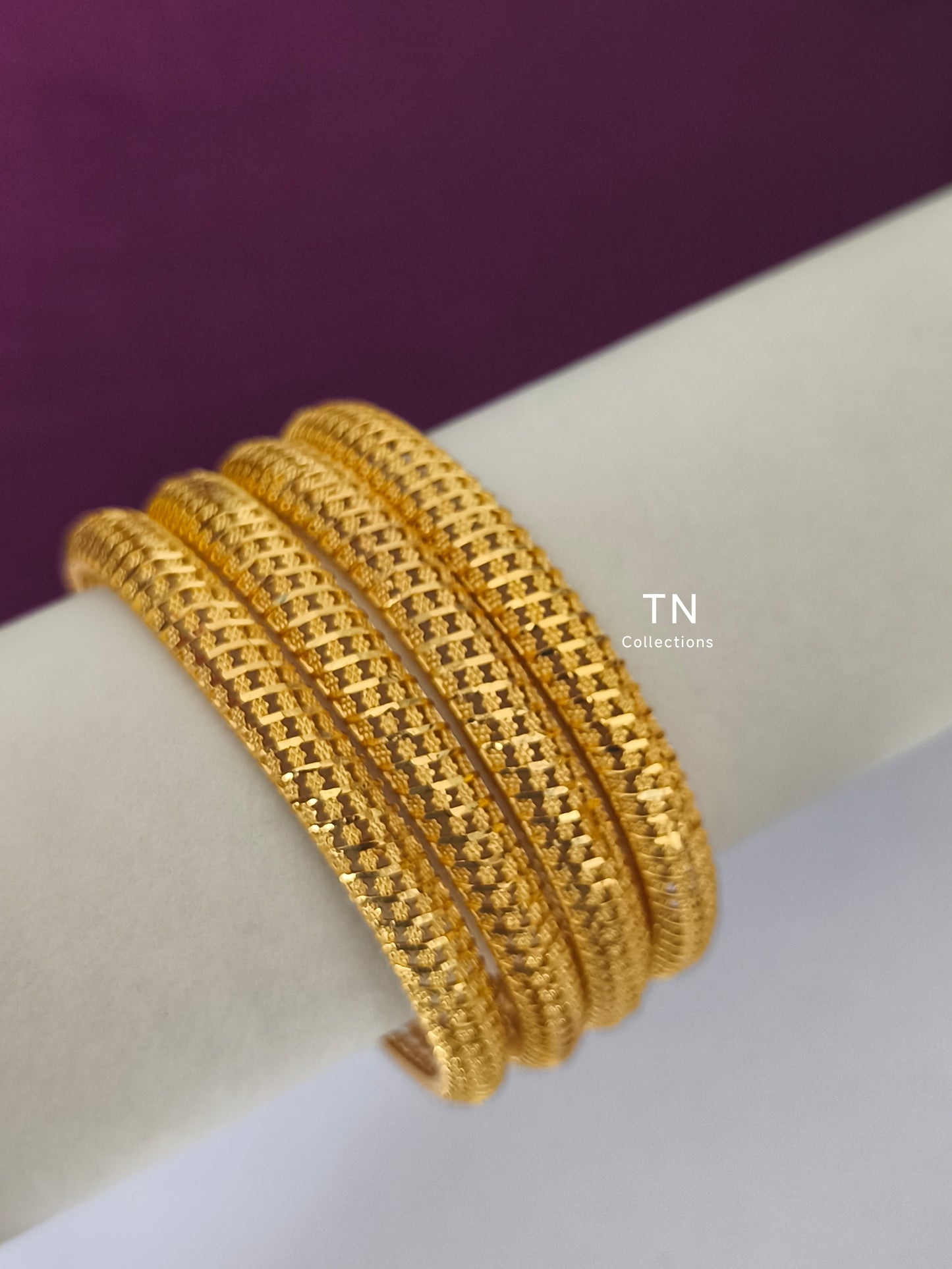 One gram gold forming Bangles Set (Size 2.6)