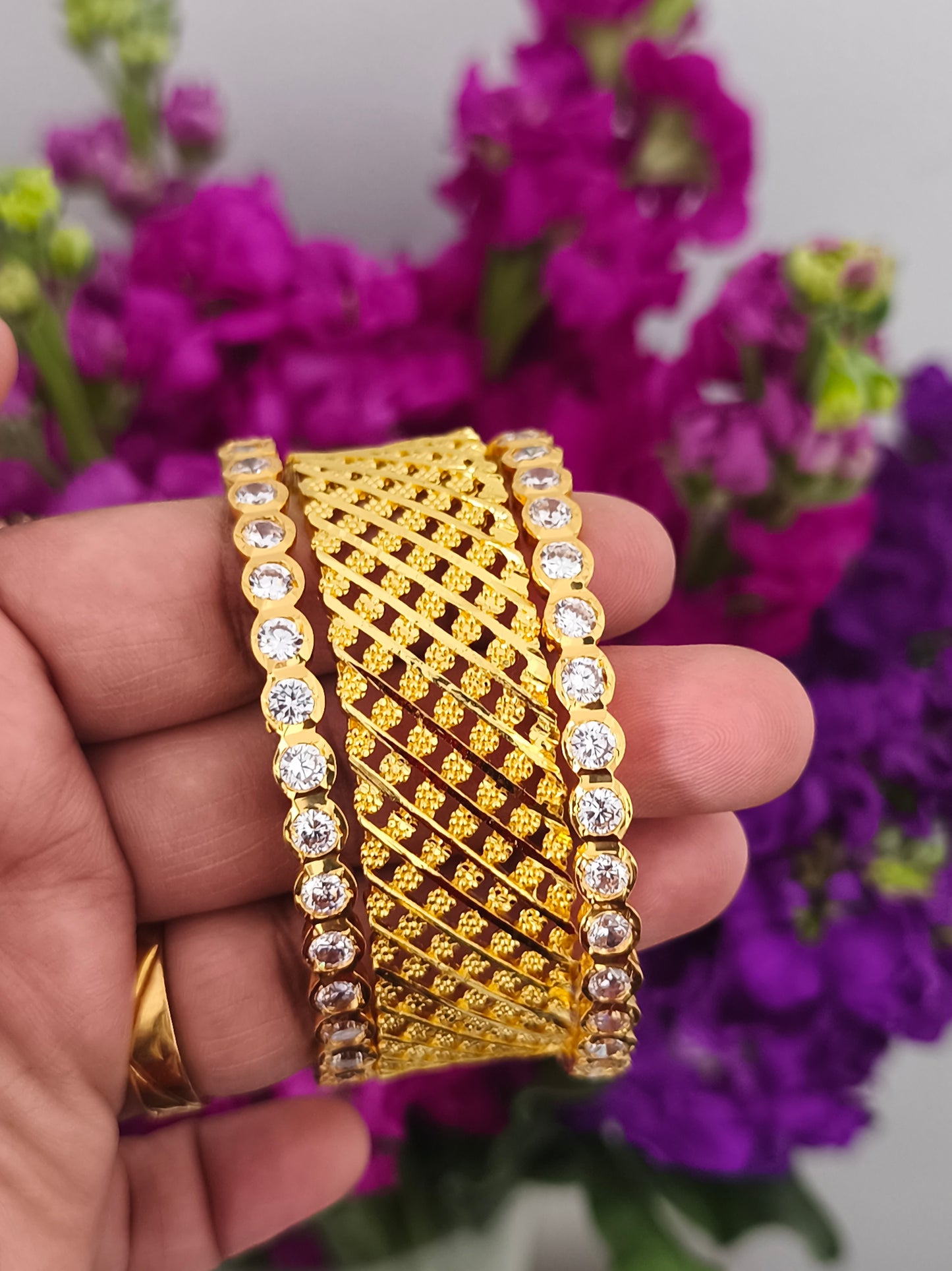 Gold Plated Bangles Set