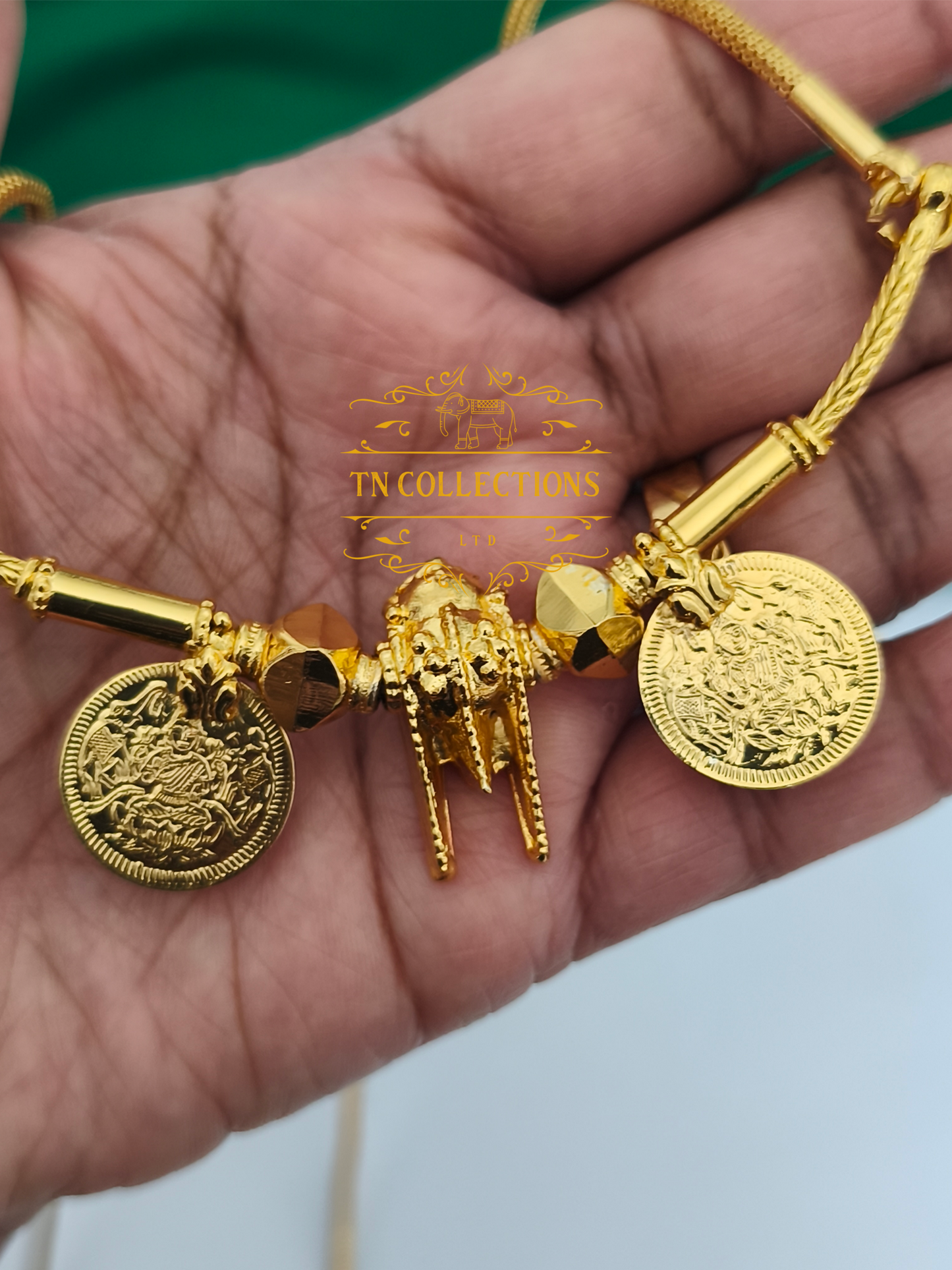 One gram gold plated Traditional Southindian style Thalichain (Thirumangalyam)