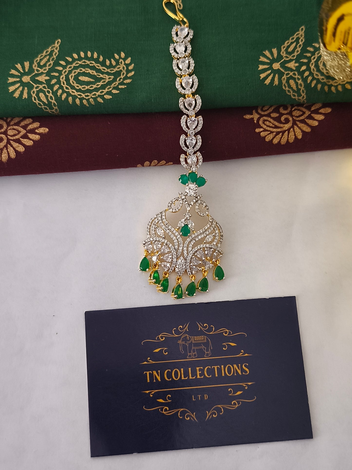 Gold finish long Tikka