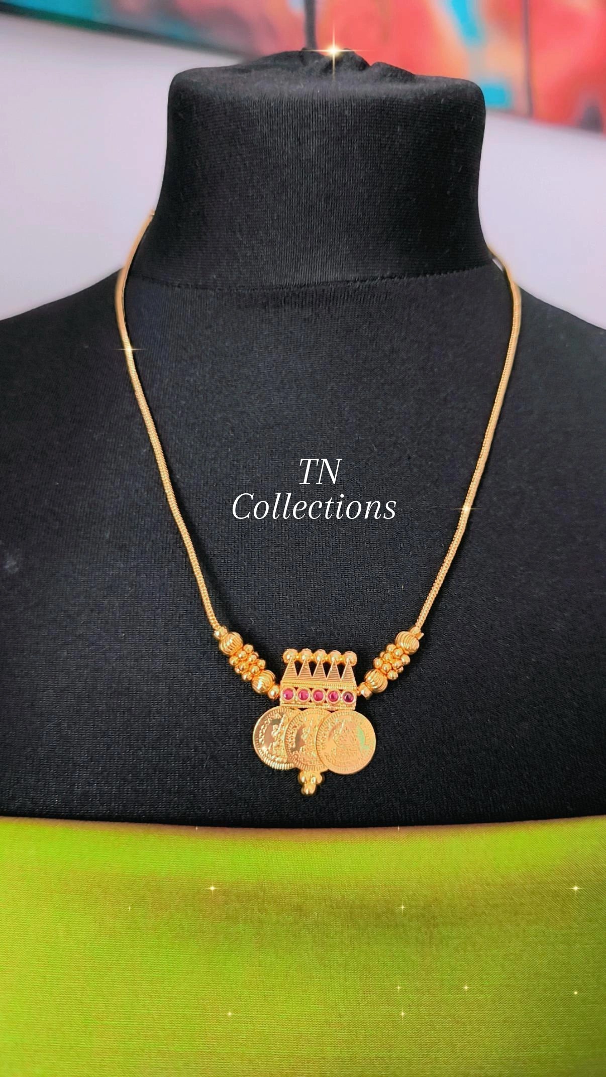 Gold plated Simple coin necklace