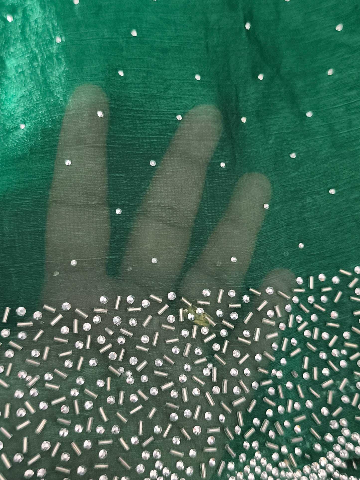 Green Space Silk Party Saree