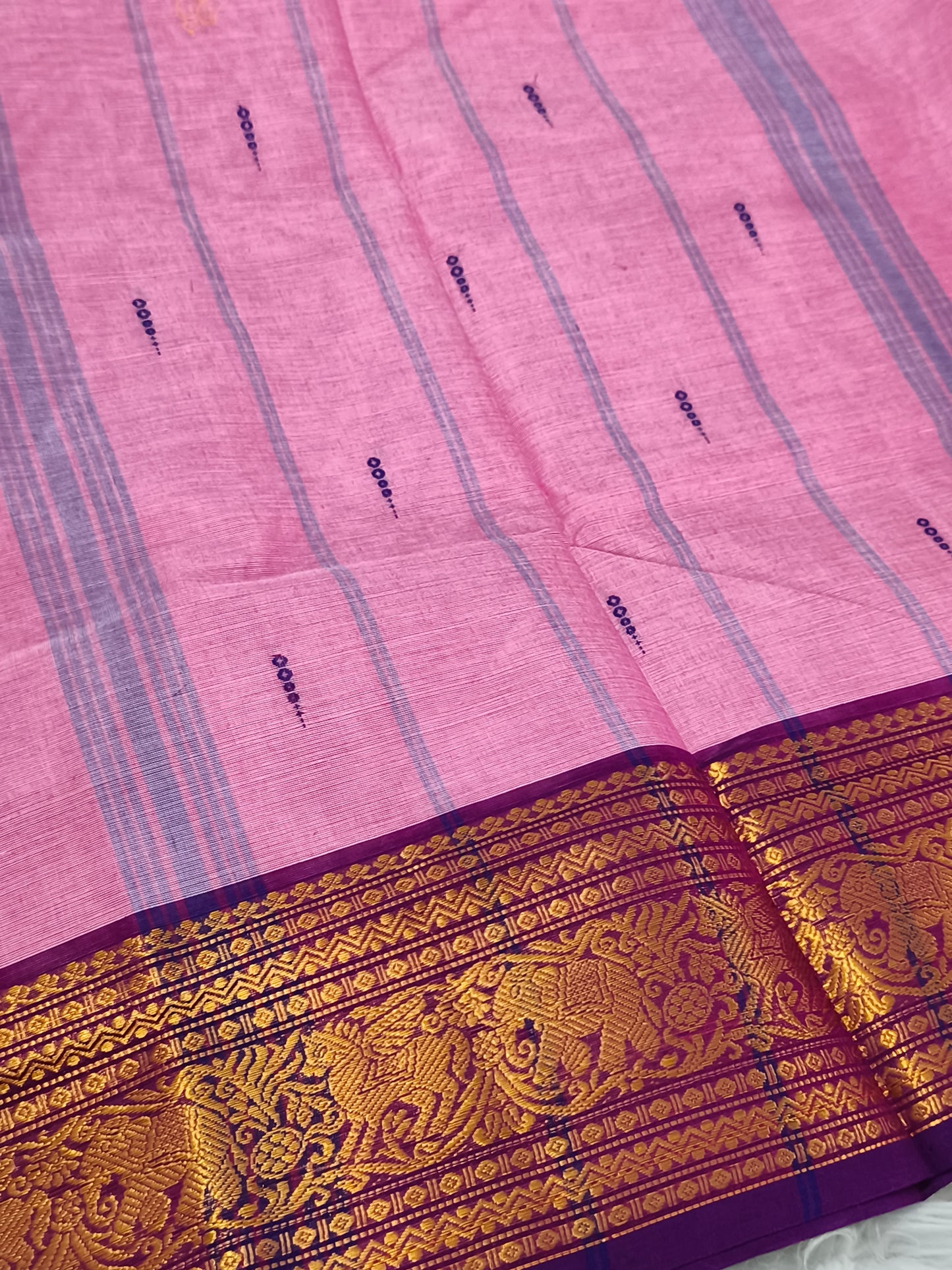 Pure handloom Kanchi Cotton Saree
