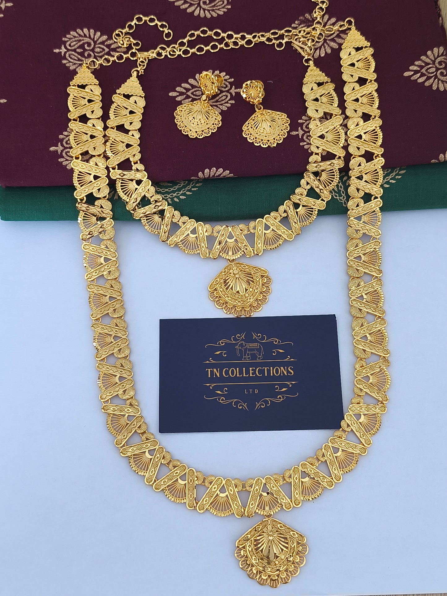 One gram gold plated semi bridal set