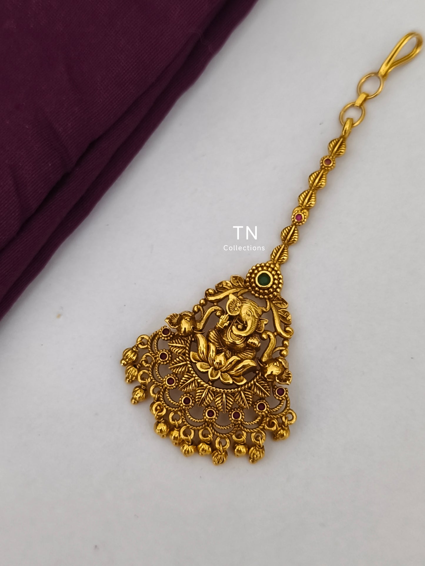 Antique Matte Finish Ganesh Tikka