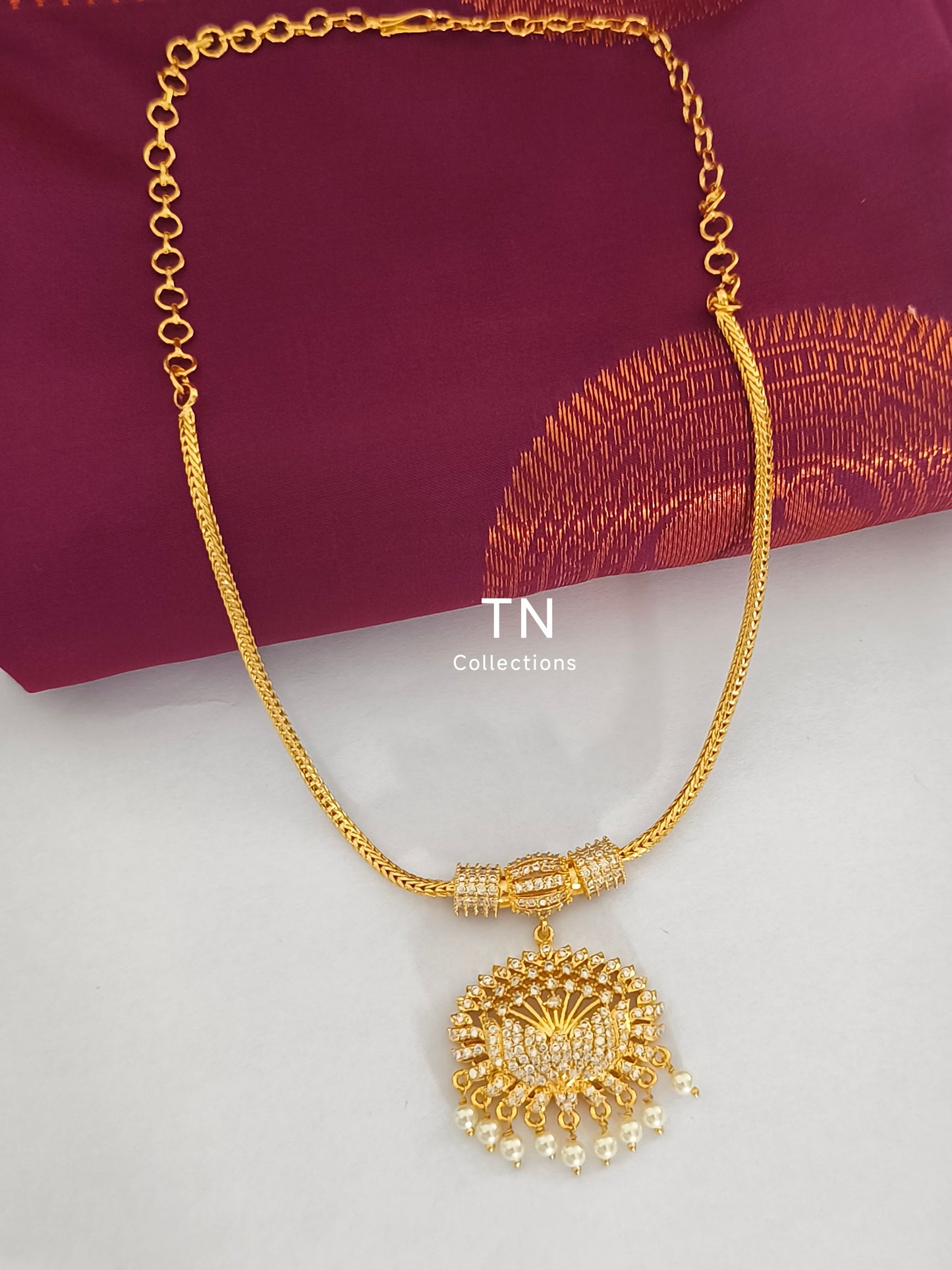 Full white stones Micro gold plated Attiyal