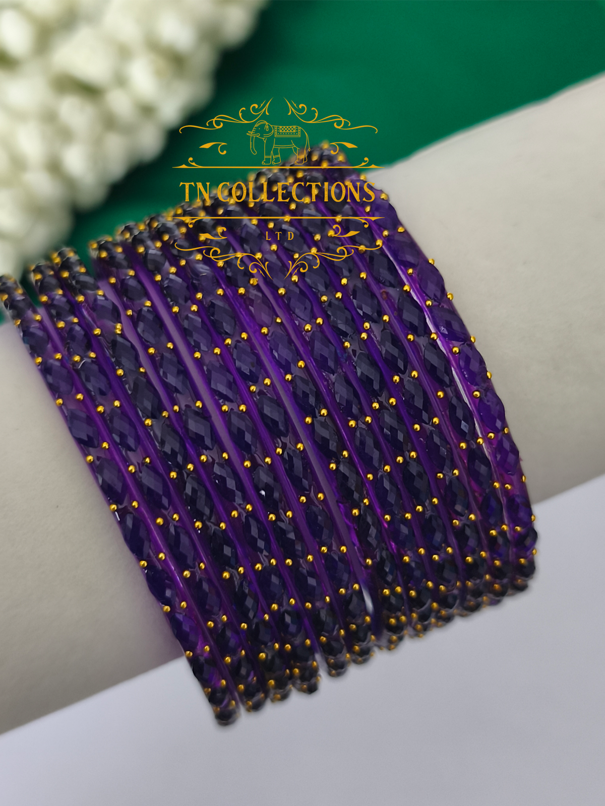 Trendy Raindrop Glass Bangles