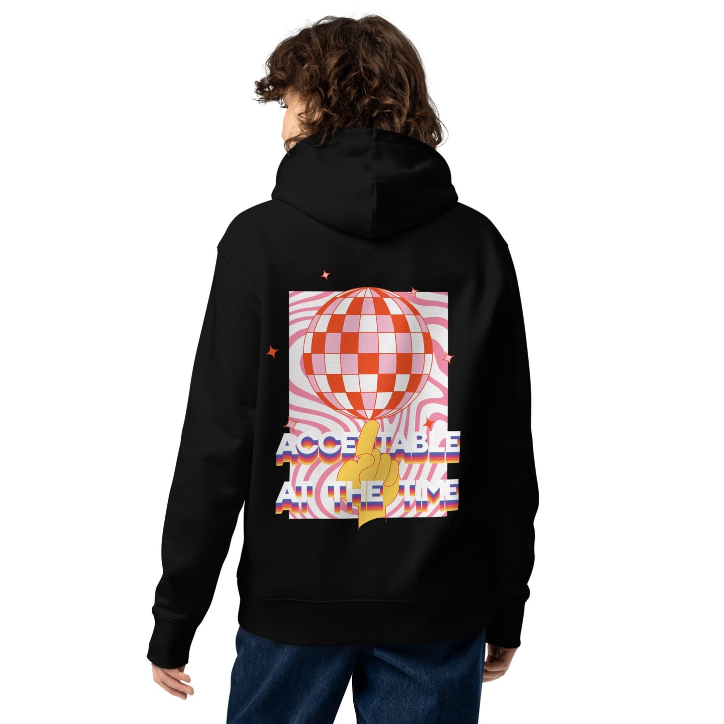 Acceptable At The Time DISCO! Organic Cotton Embroidered Heavyweight Hoodie