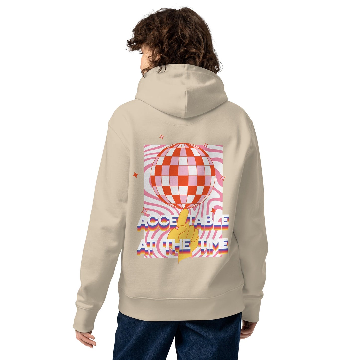 Acceptable At The Time DISCO! Organic Cotton Embroidered Heavyweight Hoodie