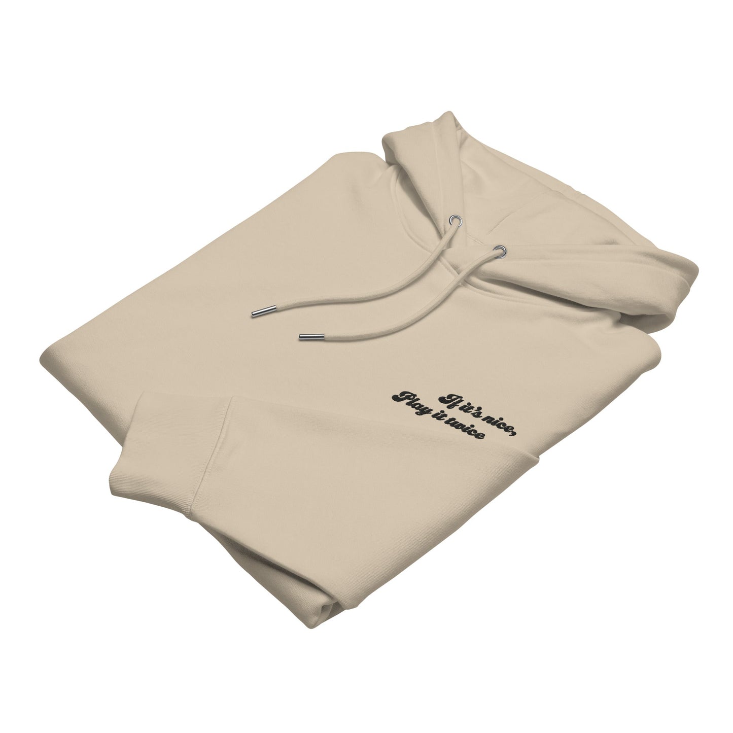 If It's Nice Play It Twice DISCO! Organic Cotton Embroidered Heavyweight Hoodie