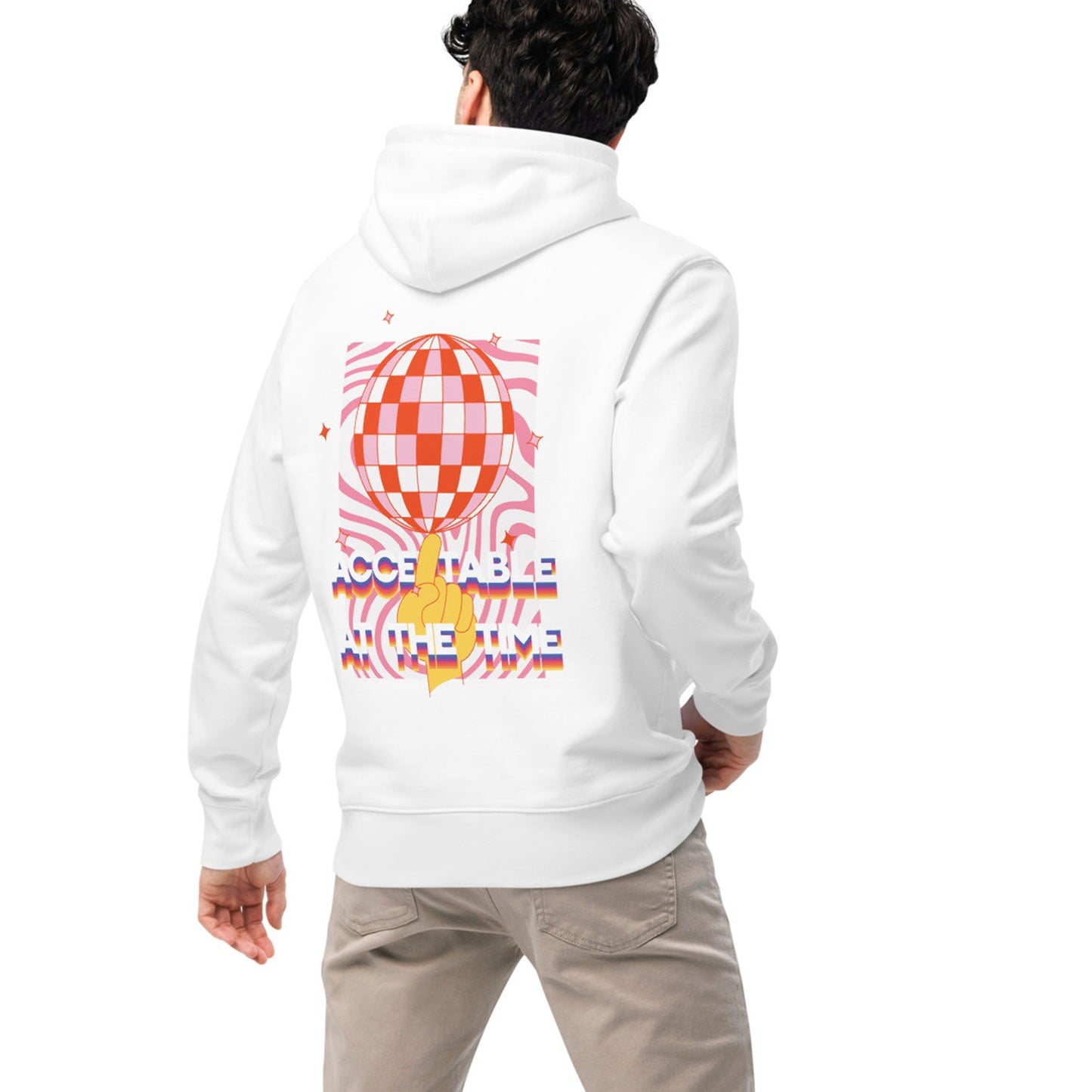 Acceptable At The Time DISCO! Organic Cotton Embroidered Heavyweight Hoodie