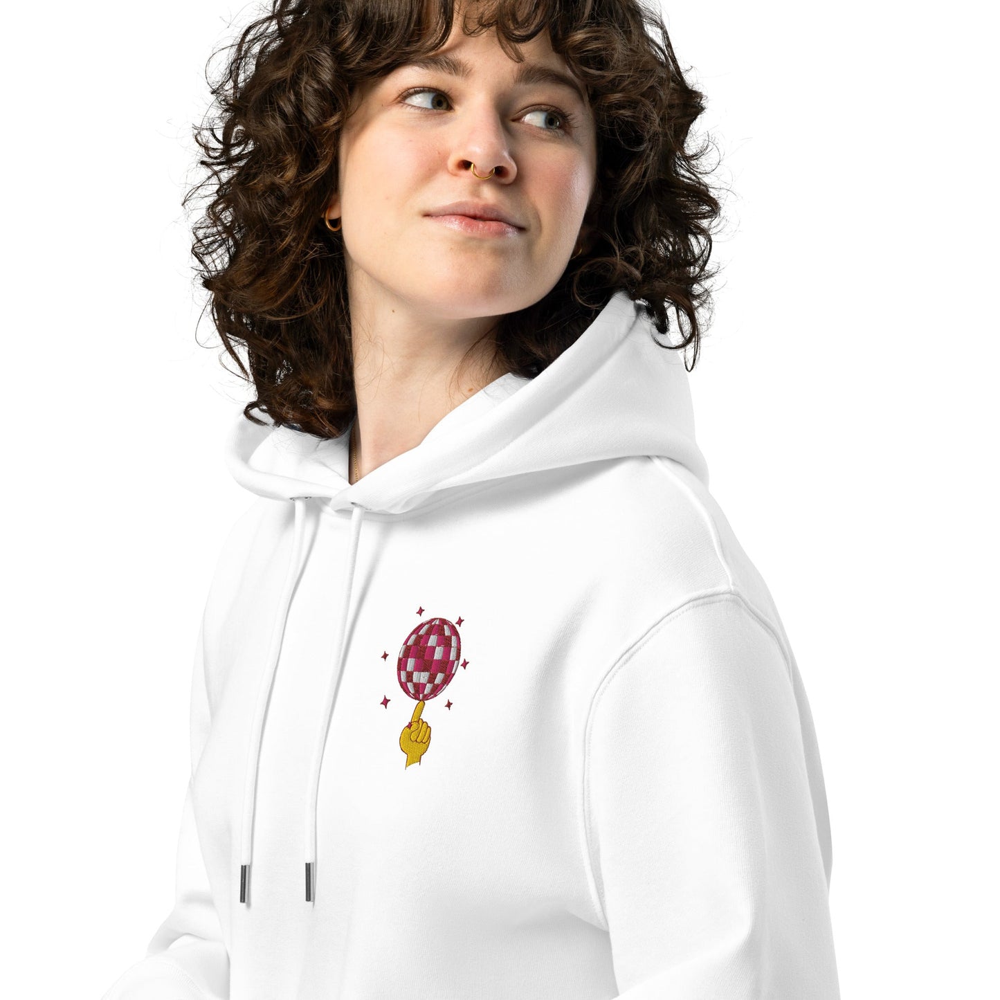 Acceptable At The Time DISCO! Organic Cotton Embroidered Heavyweight Hoodie