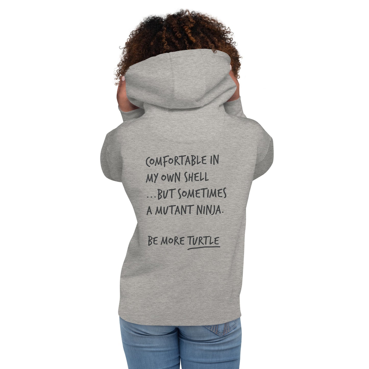 Think Ocean Turtle Aspirations Cotton Blend Embroidered Hoodie