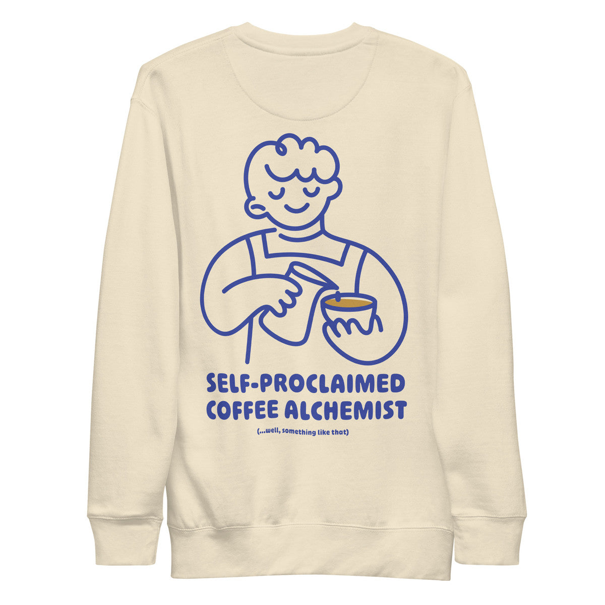 GUSTATORY Coffee Alchemist Cotton Blend Embroidered Sweatshirt
