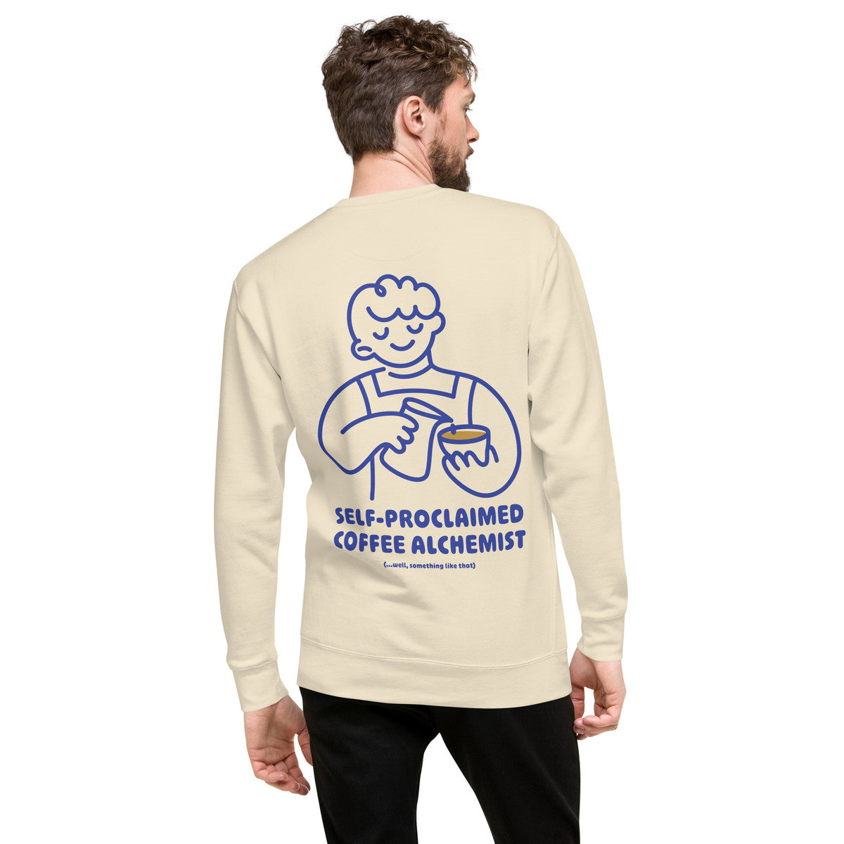 GUSTATORY Coffee Alchemist Cotton Blend Embroidered Sweatshirt