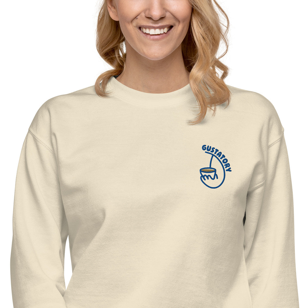 GUSTATORY Coffee Alchemist Cotton Blend Embroidered Sweatshirt