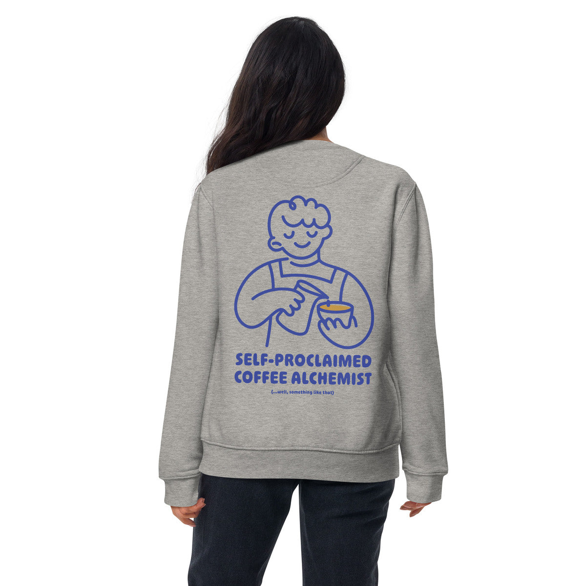 GUSTATORY Coffee Alchemist Cotton Blend Embroidered Sweatshirt