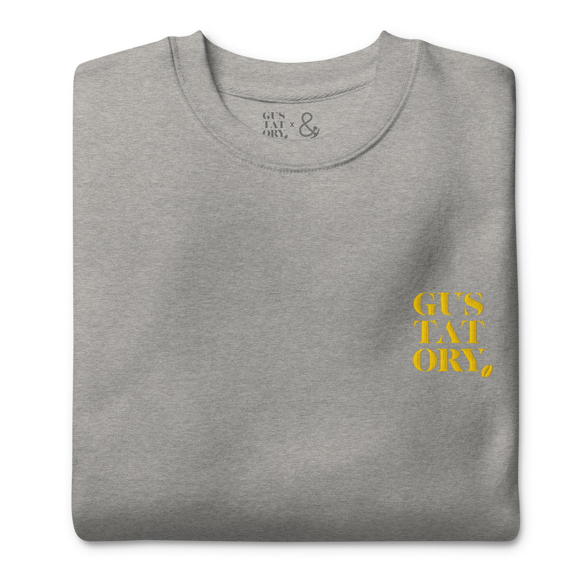 GUSTATORY Coffee Over Bills Cotton Blend Embroidered Sweatshirt