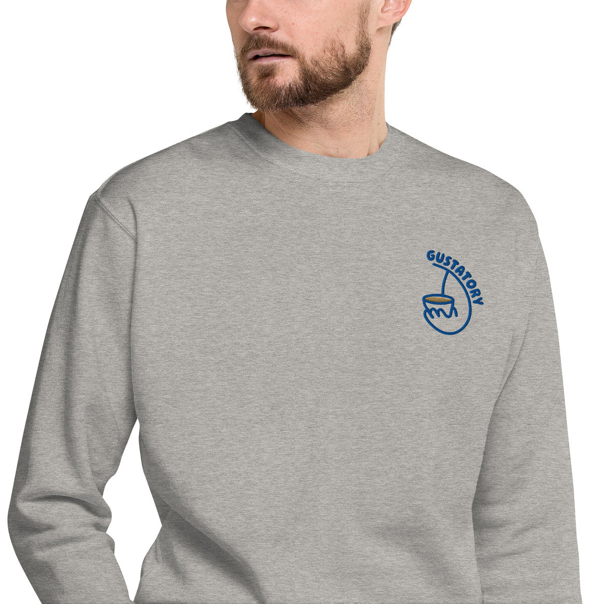GUSTATORY Coffee Alchemist Cotton Blend Embroidered Sweatshirt