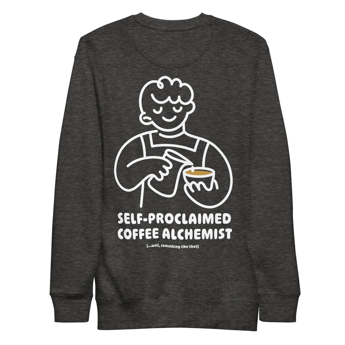 GUSTATORY Coffee Alchemist Cotton Blend Embroidered Sweatshirt