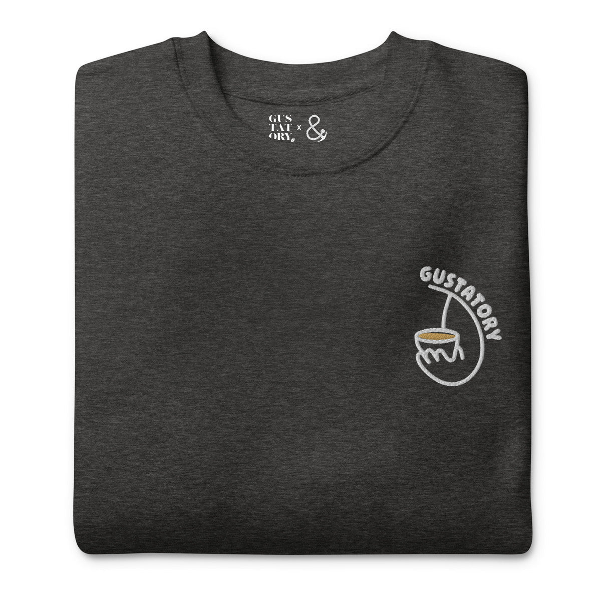 GUSTATORY Coffee Alchemist Cotton Blend Embroidered Sweatshirt