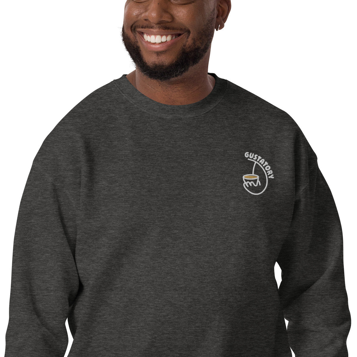 GUSTATORY Coffee Alchemist Cotton Blend Embroidered Sweatshirt