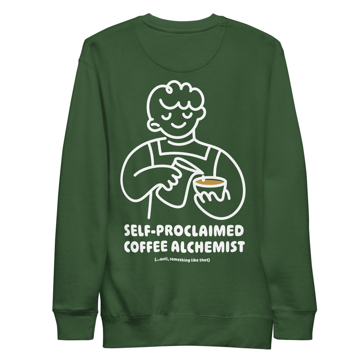 GUSTATORY Coffee Alchemist Cotton Blend Embroidered Sweatshirt