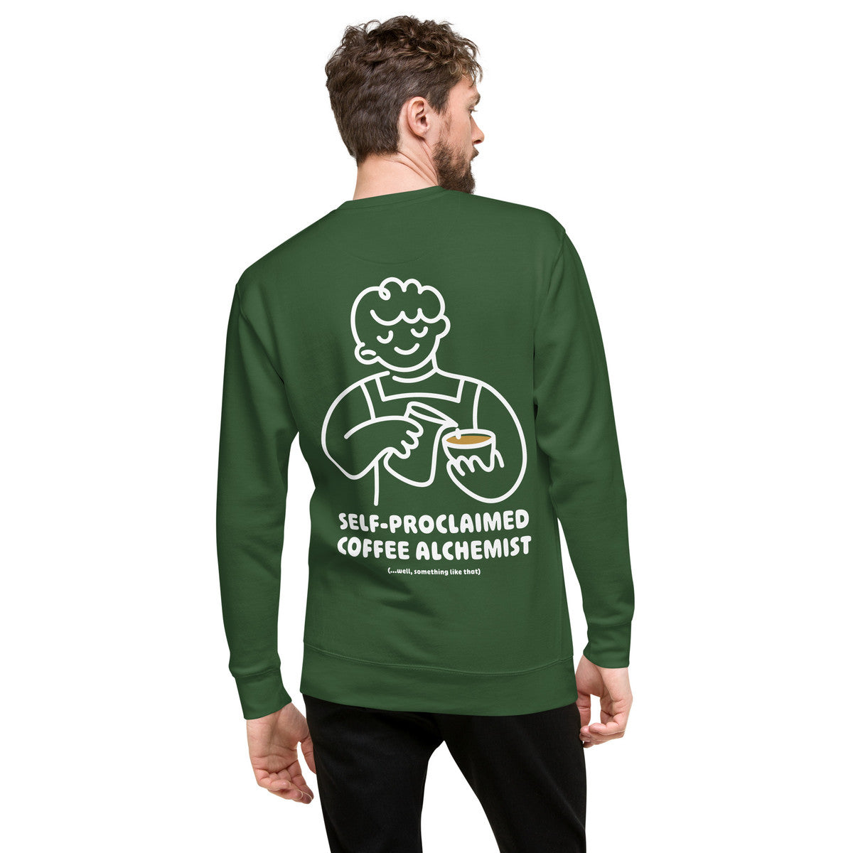 GUSTATORY Coffee Alchemist Cotton Blend Embroidered Sweatshirt