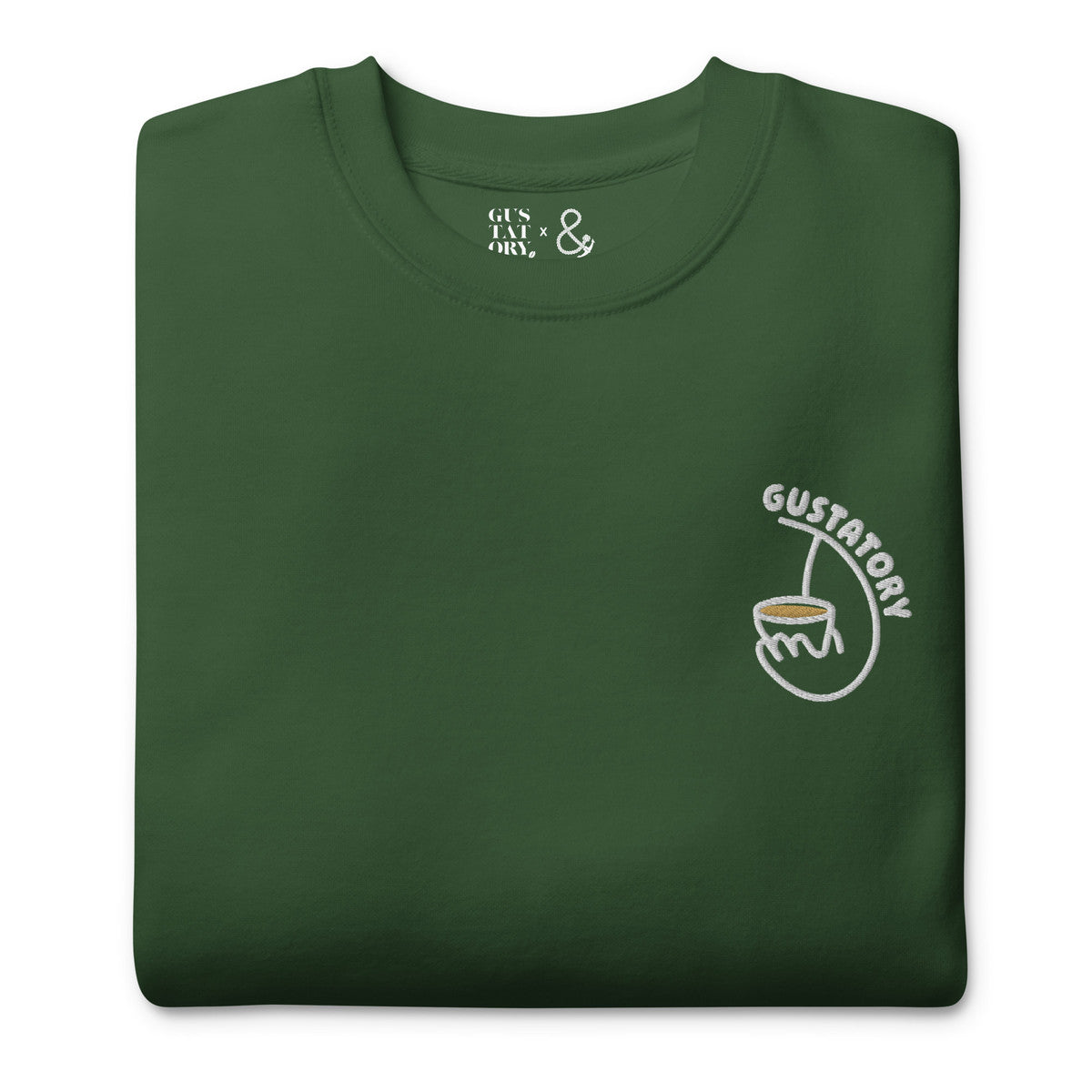 GUSTATORY Coffee Alchemist Cotton Blend Embroidered Sweatshirt