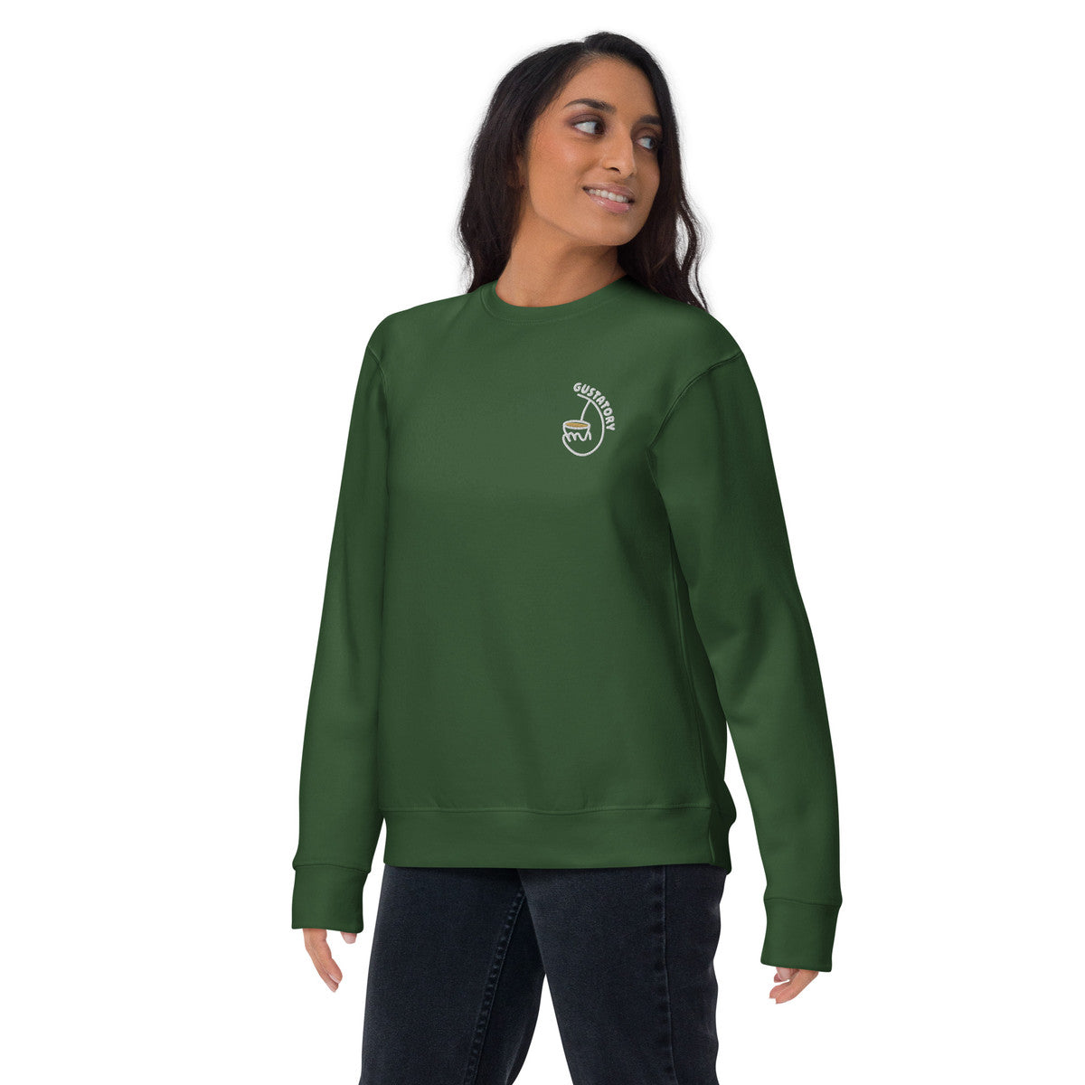 GUSTATORY Coffee Alchemist Cotton Blend Embroidered Sweatshirt