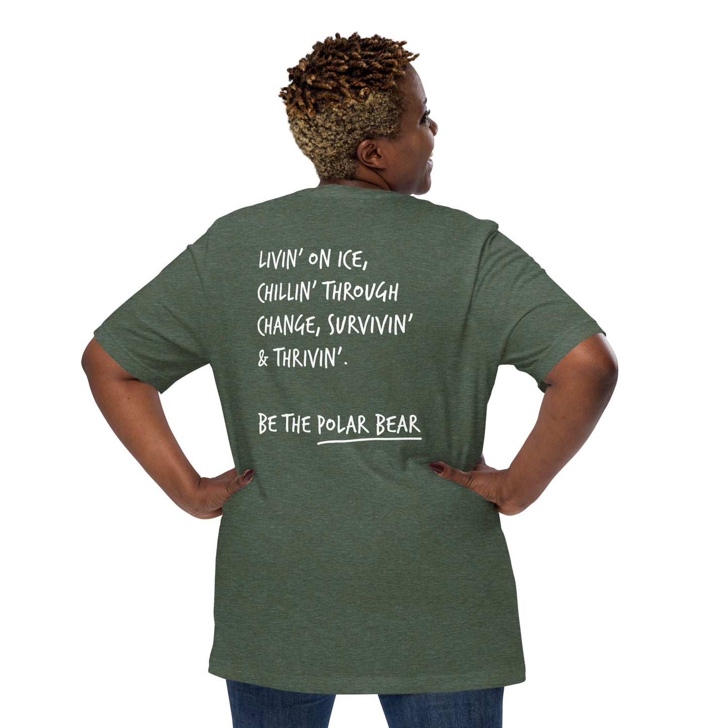 Think Ocean Polar Bear Aspirations Cotton Embroidered T-Shirt