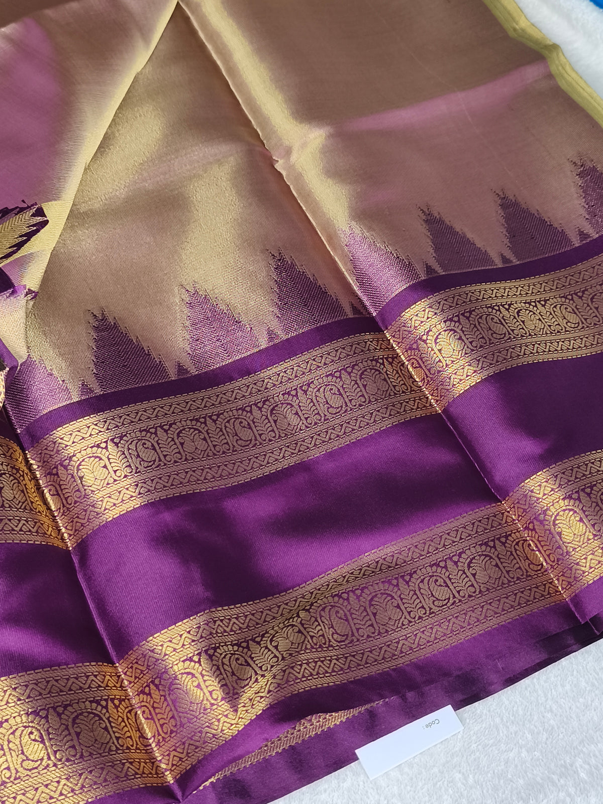 Semi Kanjivaram Banaras Soft Silk Saree