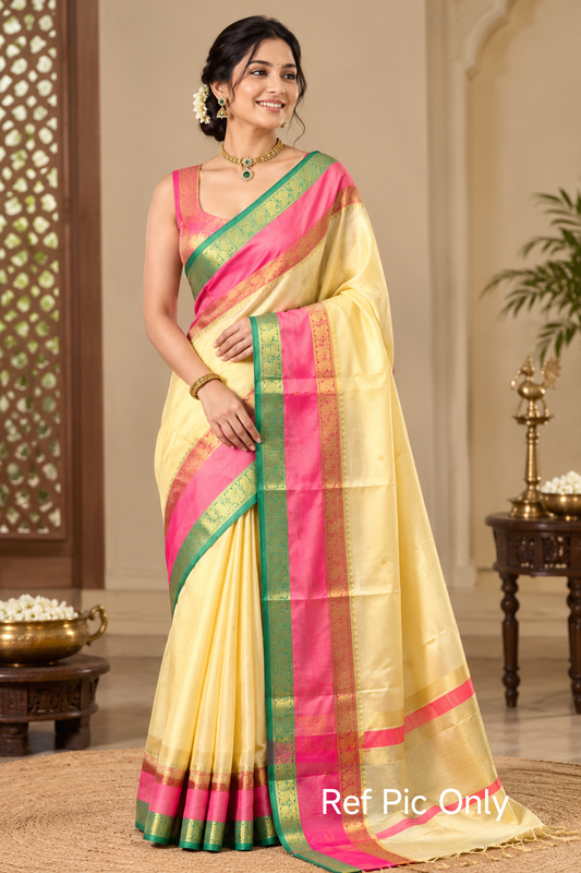 Semi Kanjivaram Banaras Soft Silk Saree