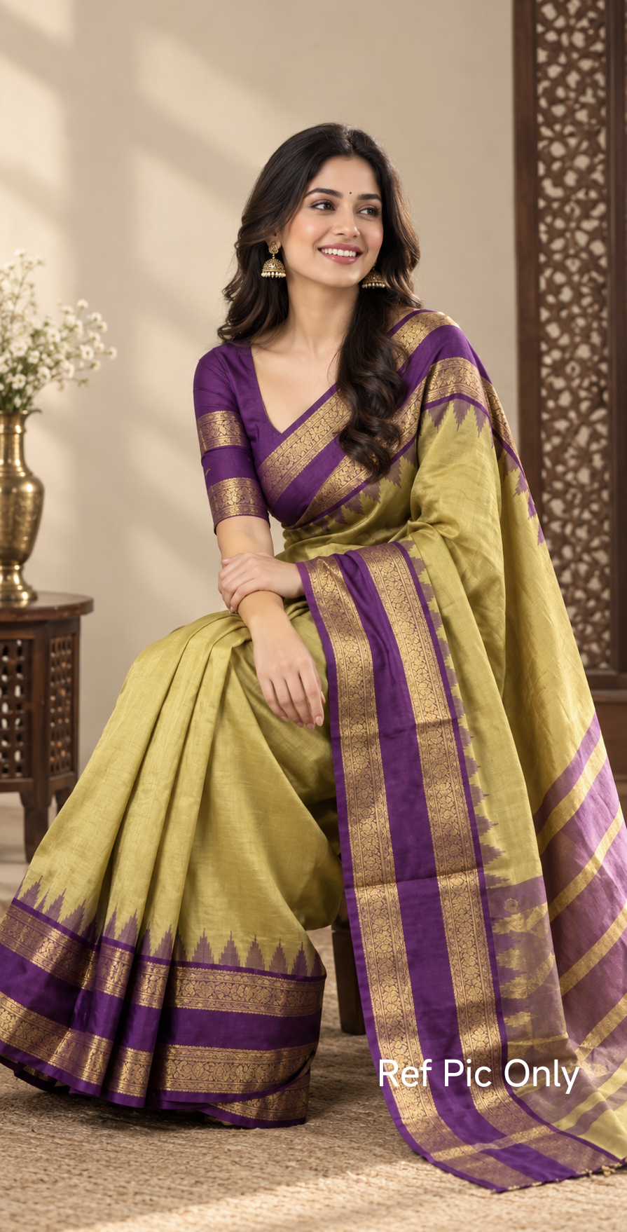 Semi Kanjivaram Banaras Soft Silk Saree