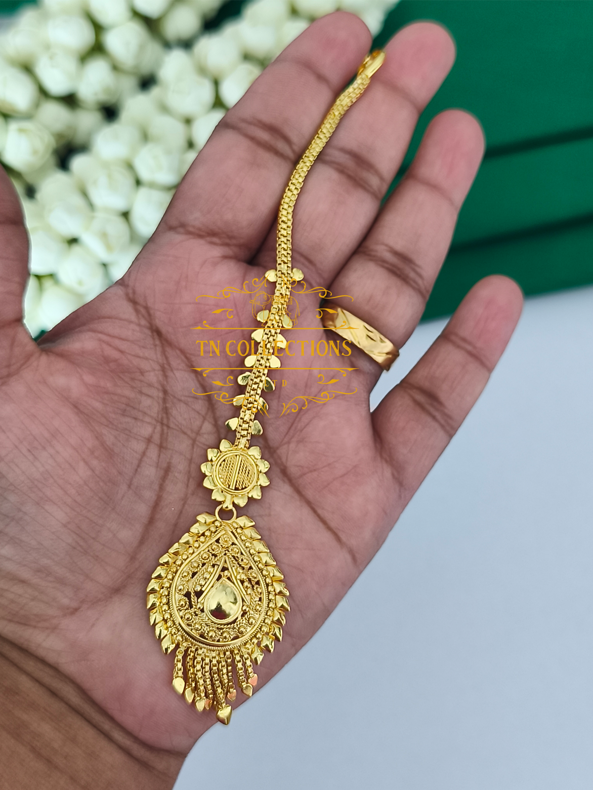 One gram gold finish Tikka