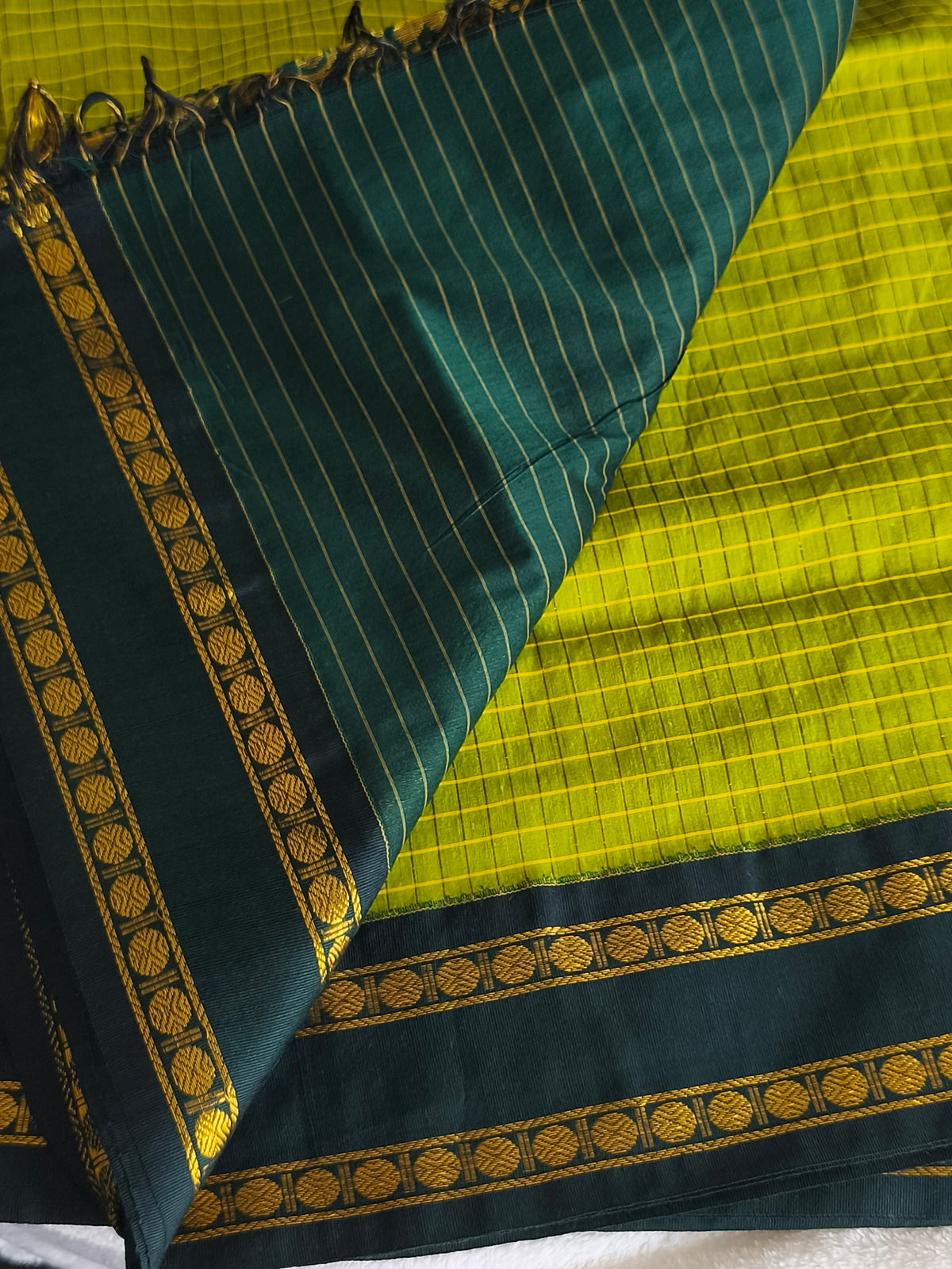 Checked Design Kalyani Cotton Pattu Saree