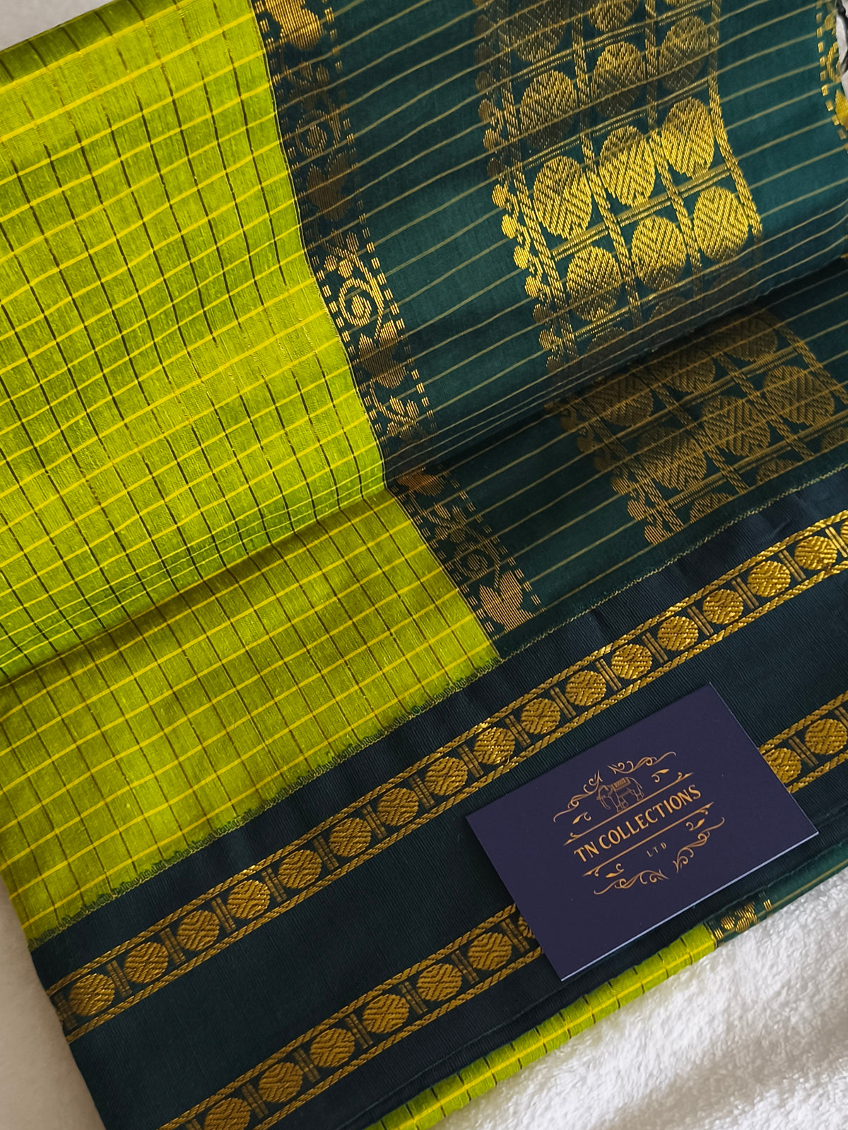 Checked Design Kalyani Cotton Pattu Saree