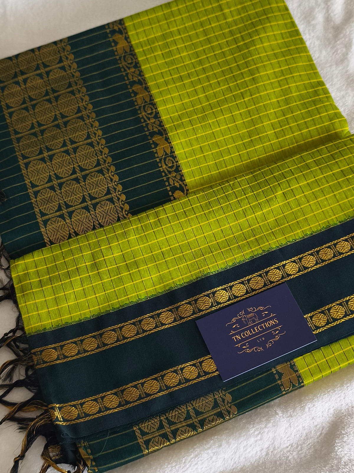 Checked Design Kalyani Cotton Pattu Saree