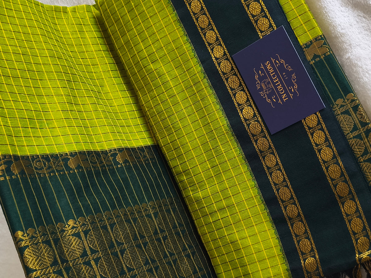 Checked Design Kalyani Cotton Pattu Saree