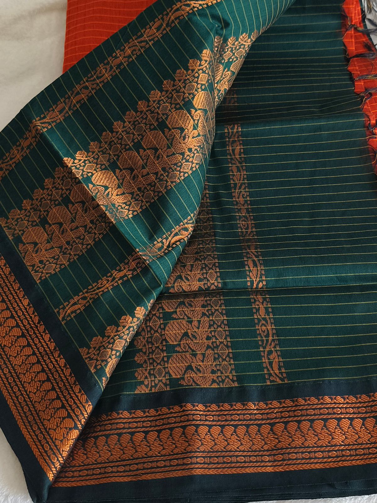Checked Design Kalyani Cotton Pattu Saree